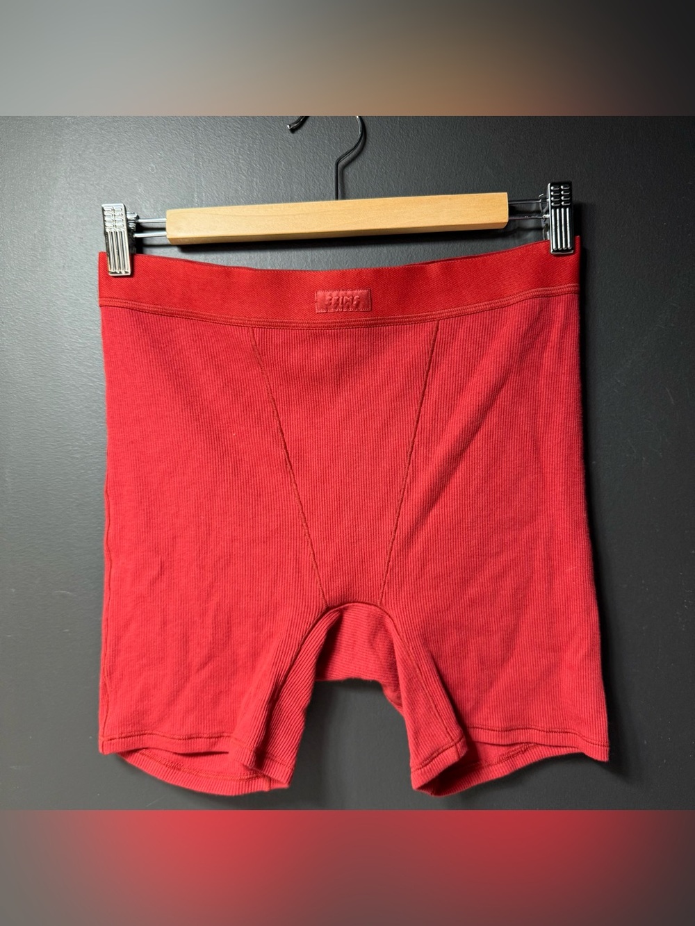 New Women's SKIMS Cotton Rib Boxer Panty Size M
